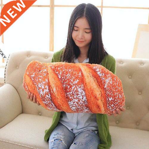Vivid 3D Cartoon Print Creative Simulation Plush Bread