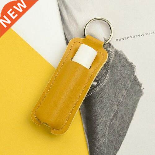 Pu Lipstick Storage Bag Portable Keychain Lipstick Storage