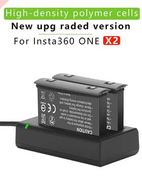 2Pcs For Insta60 ONE X2 1800mAh Battery+LED Dual Charger 6