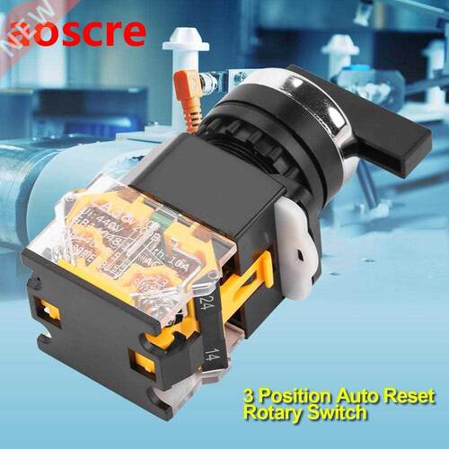 Hot 22mm  Position Momentary Rotary Switch Auto Reset Selec