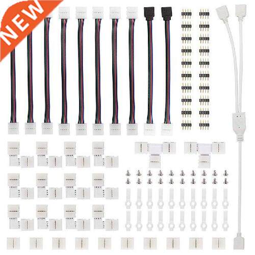 95pcs 4 Pin LED Strip Connector Kit RGB LED Strip Light Bar