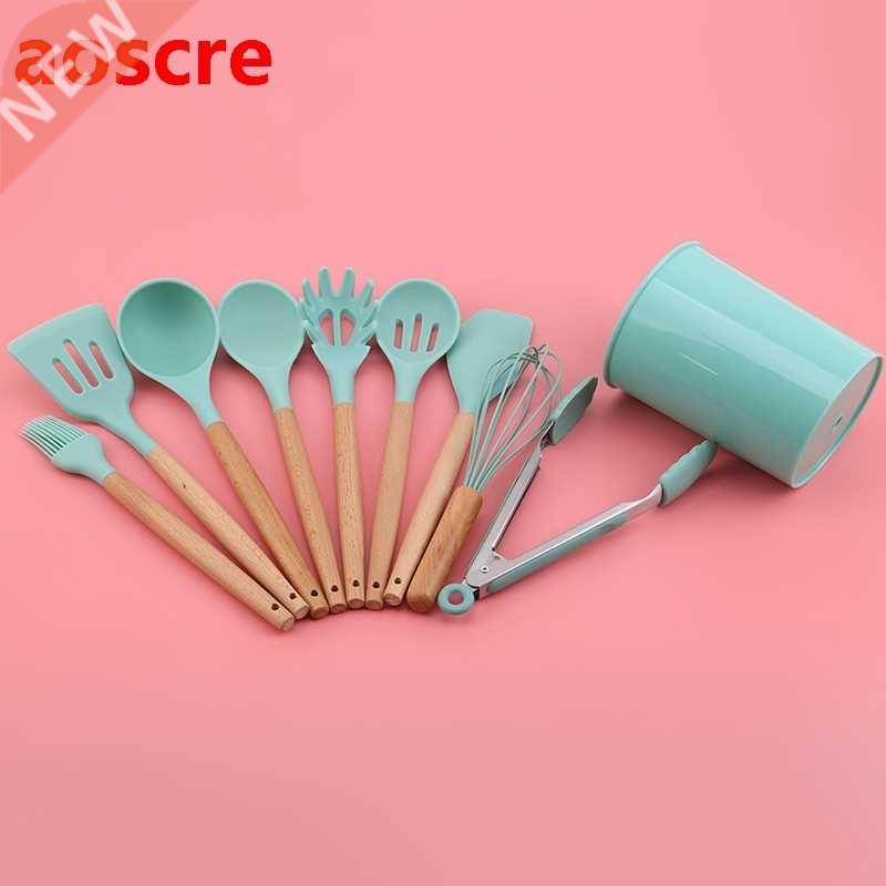9/12PCS Silicone Cooking Utensils Set Non-Stick Spatula Shov