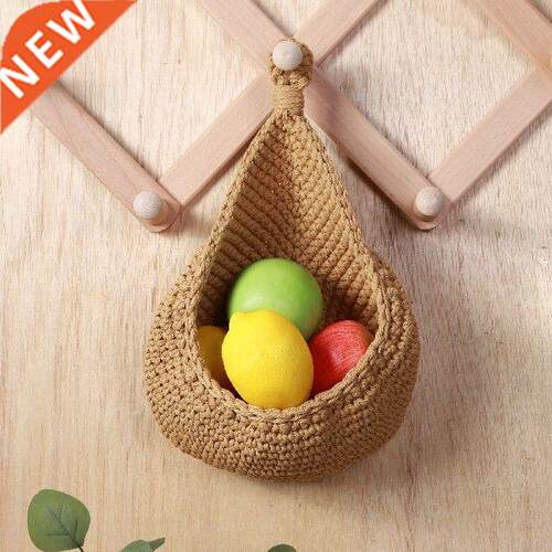 Wall Hanging Wicker Basket Bag Vegetable Fruit Wicker Woven