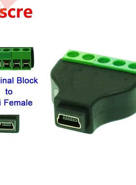 1pcs Mini USB female to screw connector USB plug with shield