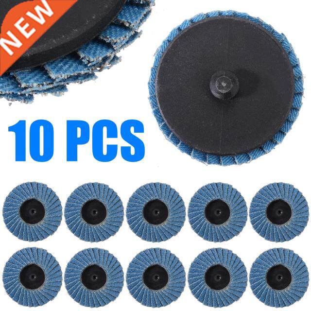 10Pcs 2'' 60 Grits Flap Sanding Disc Wheel Type R Ro - 实物图