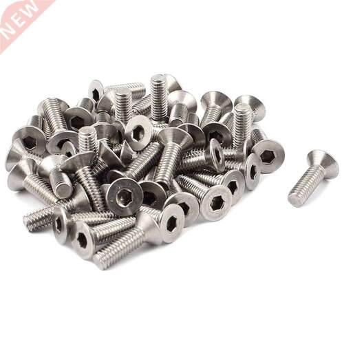 45pcs M6x15mm Hex Driver Countersunk Flat Head Bolts