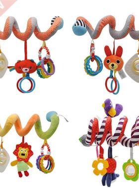 QWZ New Hanging Spiral Rattle Stroller Cute Animals Crib Mob