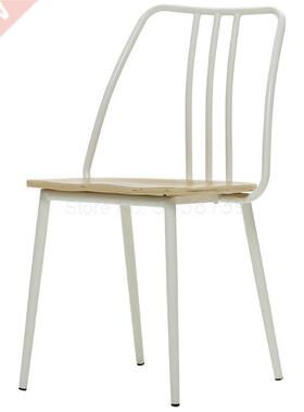 Nordic iron chair modern minimalist home backrest dining