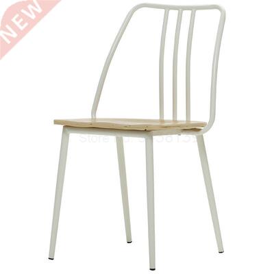 Nordic iron chair modern minimalist home backrest dining