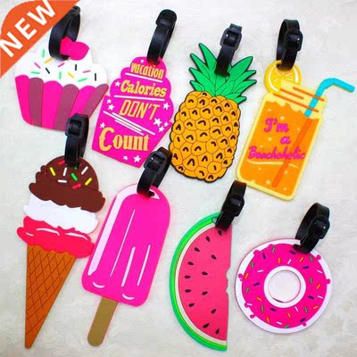 Travel Accessories Cute Fruits Luggage Tag Silica Gel Suitca