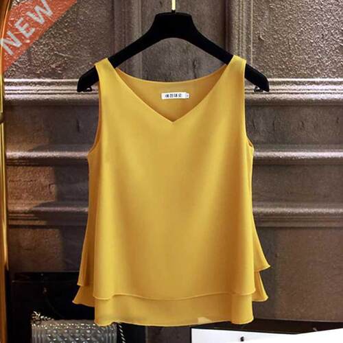 2020 Fashion Brand Women's blouse Tops Summer sleeveless Chi