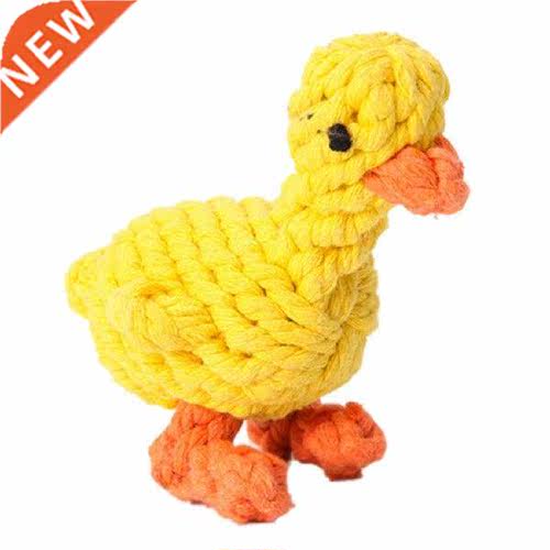 Cute Dog Toys Pet Rope Toy Weaving Duck Shape