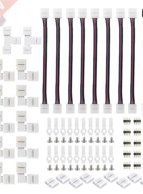95Pcs 5050 4 Pins RGB LED Tape Connector Plug Power Splitter