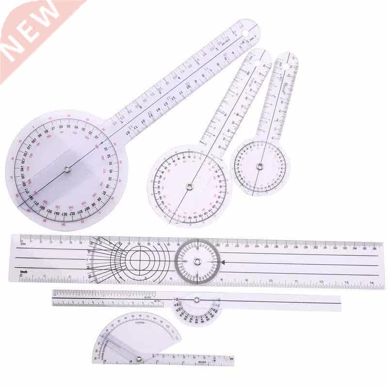 6Pcs Spinal Ruler Spinal Finger Goniometer Protractors Multi