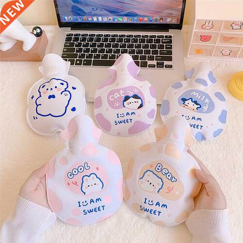 Plush Water Bags with Cartoon Pattern Classic Rubber Fluffy