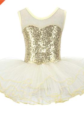 Nice Girls Ballerina Fairy Pro Party Costue Kids Sequined