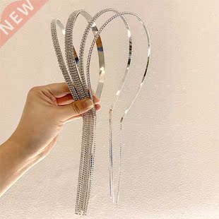 Fashion Elegant Rhinestone Tassel Hairband Headband Women Gi