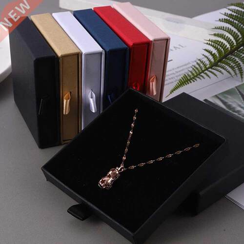 2022 New Thick Kraft Paper Drawer Jewelry Box Fashion Neckla