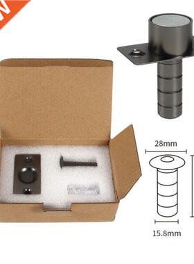 Ultra Thin Invisible Stainless Steel Black Door Stop Magneti