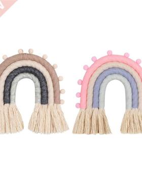 L9NB Rainbow Handmade Weaving Ornament Nordic Kid Room Wall