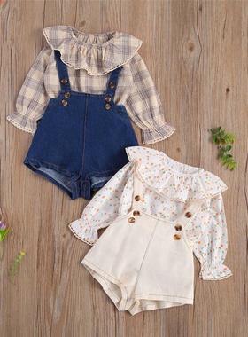 2Pcs Cute Newborn Baby Girls Casual Outfits Baby Long Sleeve