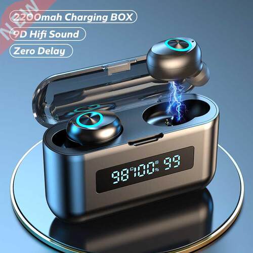 TWS Wireless Headphones 2200Mah Charging Box Sports