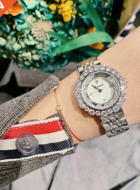 Elegant Silver Color Diamond Jewelry Watches for Women Movin