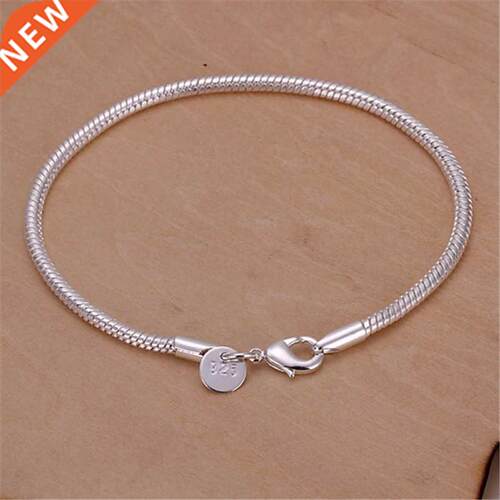 silver color 3MM snake cute  women lady chain bracele