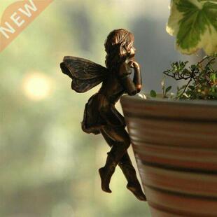 Girl Hanging Cup Resin Decoration Fairy Combination Flower