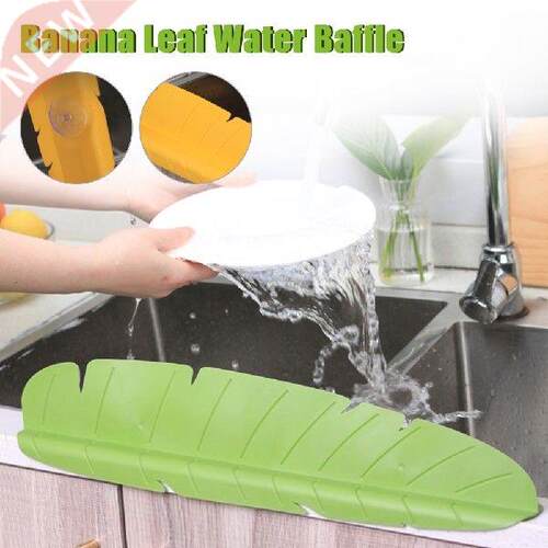 Kitchen Splash Cover Banana Leaf shape Dishwashing Baffle