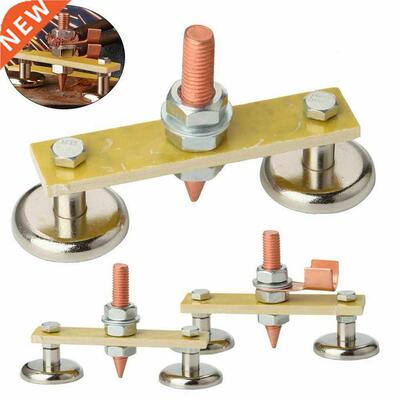 Magnetic Welding Ground Clamp Holder Double Welding Head Wit