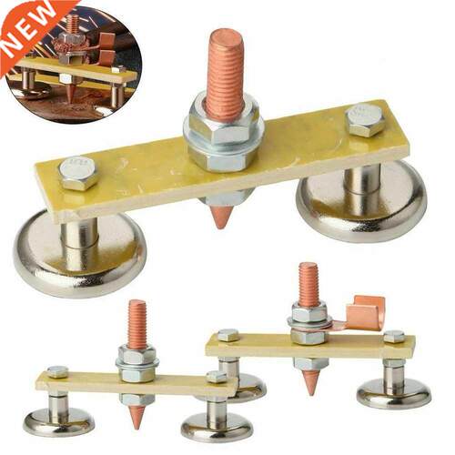 Magnetic Welding Ground Clamp Holder Double Welding Head Wit