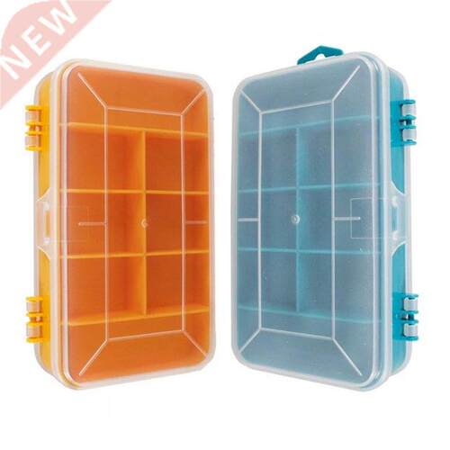 13 Grids Portable Transparent Screws Storage Box Double-Side
