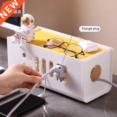 Cable Management Storage Box with Lid Hollow Plastic Power S