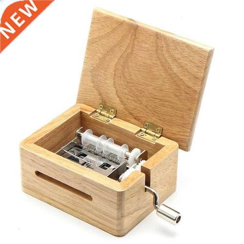 15 Tone Hand Music Box With 10 Paper Tape Puncher Wooden Box