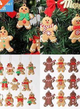 12pcs/set Gingerbread Man Christmas Decorations Christmas Tr