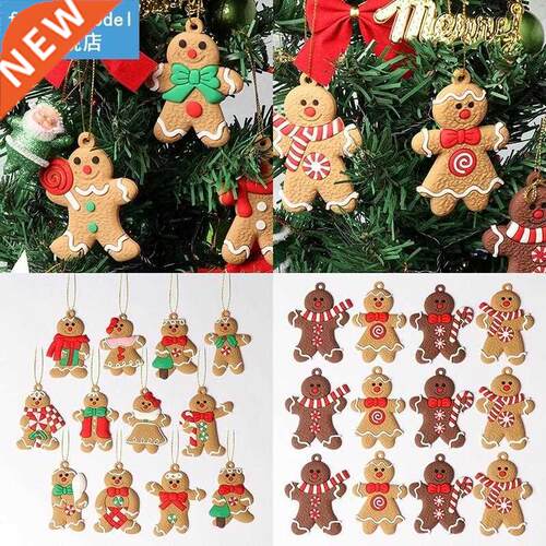 12pcs/set Gingerbread Man Christmas Decorations Christmas Tr