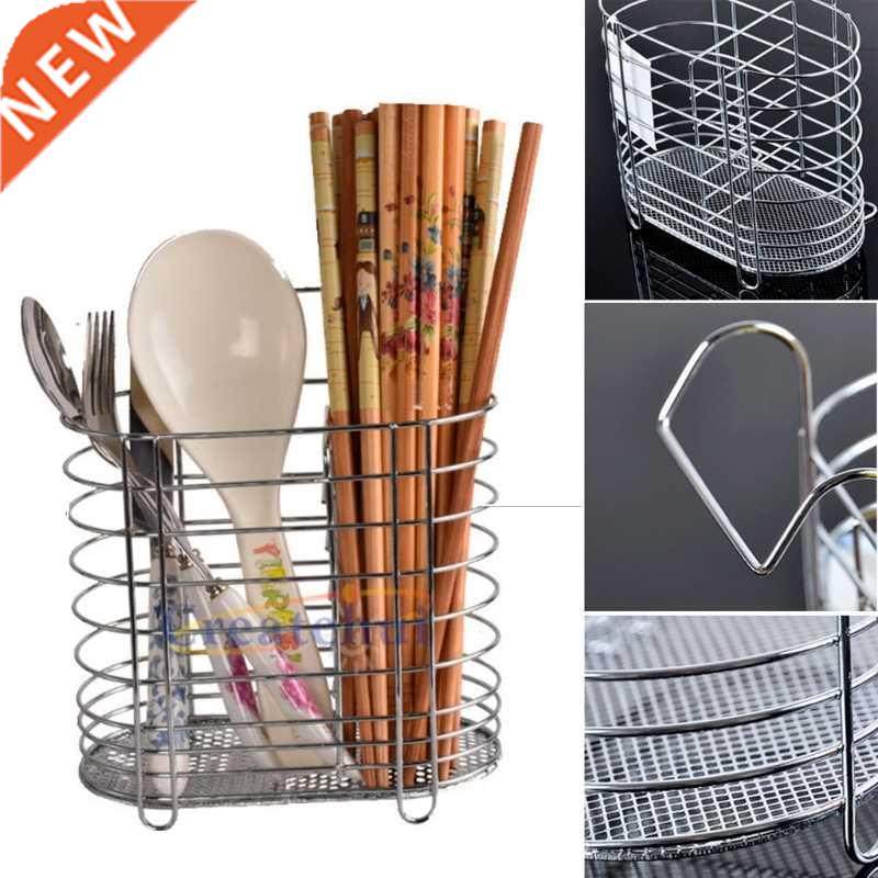 Metal Hanging Cutlery Holder Drainer Spoon Fork Chopsticks S