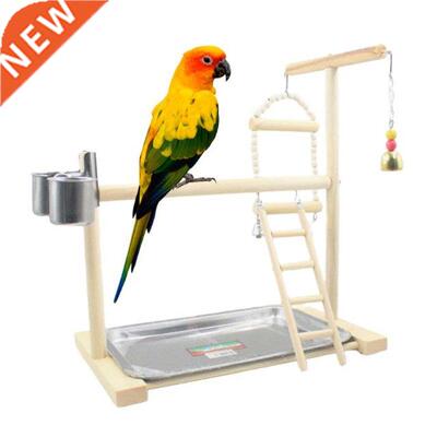 2021 New Wood Parrot Playstand Perch Playstand Gym Stand Pla