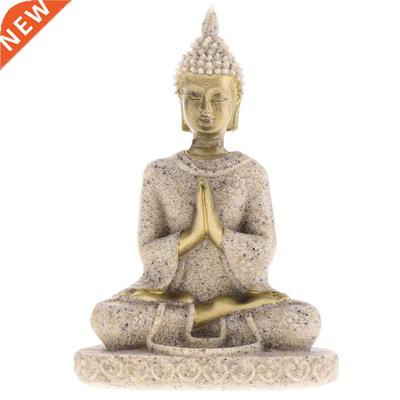 MagiDeal The Sandstone Meditation uddha Statue Sculpture