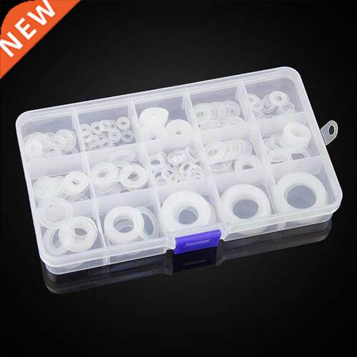 250pcs White Soft Nylon Washer Set Plastic Insulated Flat Wa