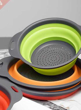 Foldable Drain Basket Colander Fruit Vegetable Washing Baske