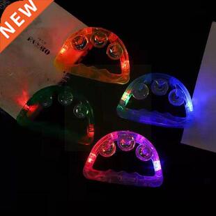 Led Light Up Tambourine Flashing Toy For Kids Musical