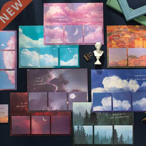 60 Sheets/pack Moon Cloud Forest Sticky Notes Memo Pad Schoo