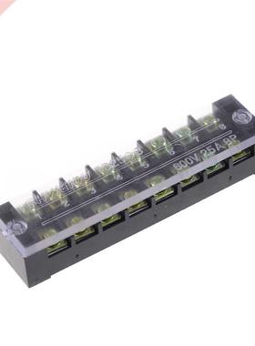Dual Rows 8 Positions Screw Terminal Block Strip 600V 25A w