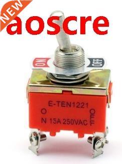 20PCS E-TEN1221 ON-OFF 12mm Toggle Switch 4pins 15A 250VAC P
