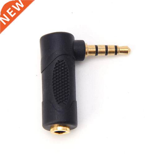 3.5mm Jack Right Angle Male To Female Audio Stereo Headphon
