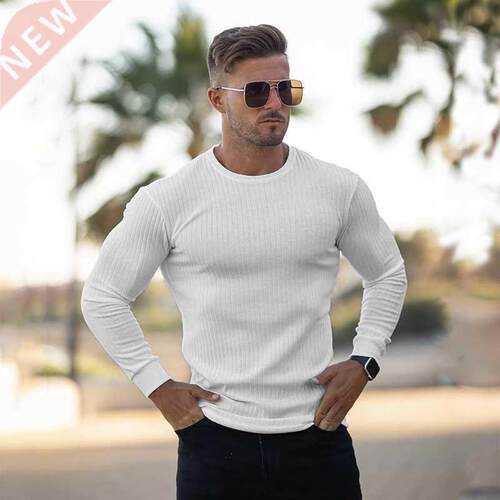 Muscleguys Autumn Fashion Thin Sweaters Men Long Sleeve Pull