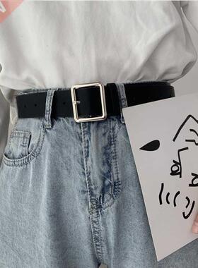 2022 PU Leather Belt For Women Square Buckle Pin Buckle Jean