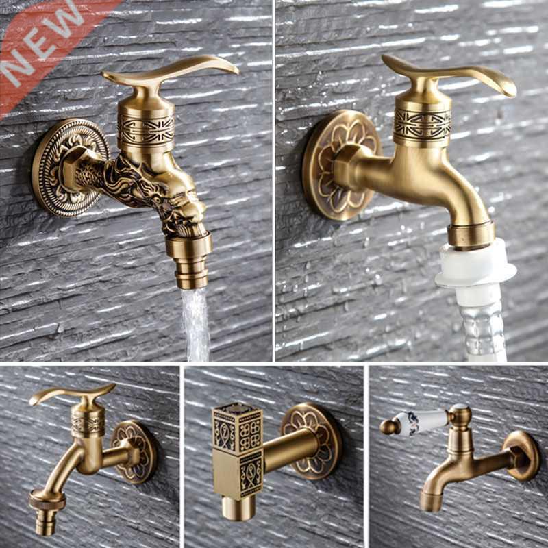 Carved Wall Mount Decorative Outdoor Garden Faucet Bibcock